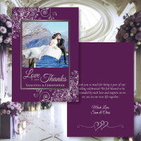 Plum violet avec boucles d'argent Photo & Note Mar