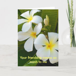 Carte De Remerciements Poème d'amitié de Plumeria