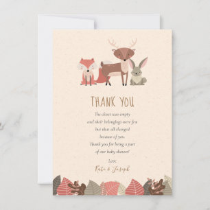 Carte De Remerciements Poème de remerciement pour Baby Shower sur les Ani
