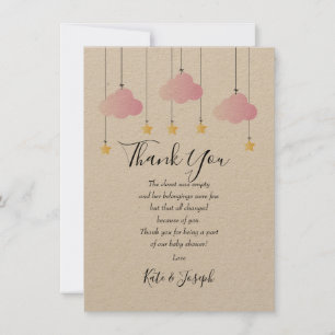 Carte De Remerciements Poème de remerciement pour Baby Shower Twinkle Twi