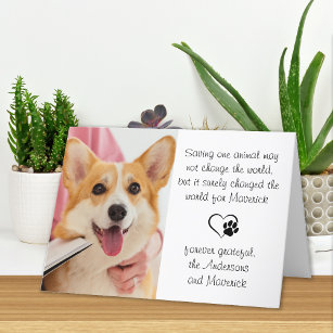 Carte De Remerciements Poème vétérinaire Personnalisé Vet Dog Pet Photo