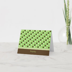 Carte de remerciements Pointe Polka pour bébé pers
