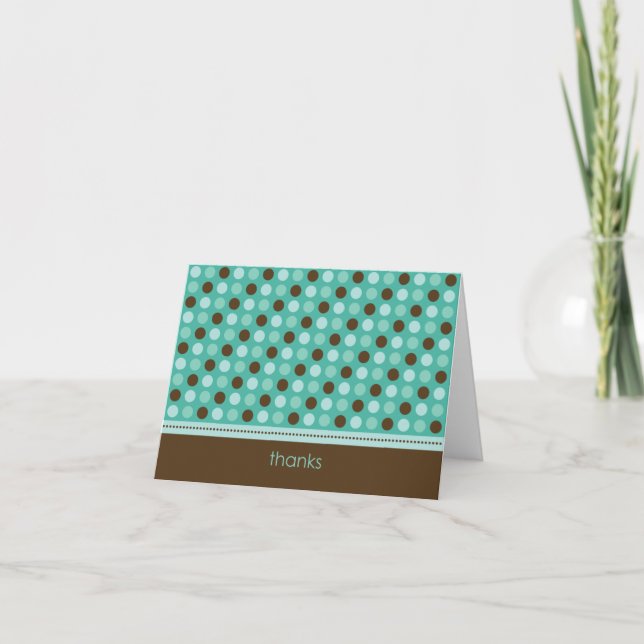 Carte de remerciements Pointe Polka pour bébé pers (Devant)