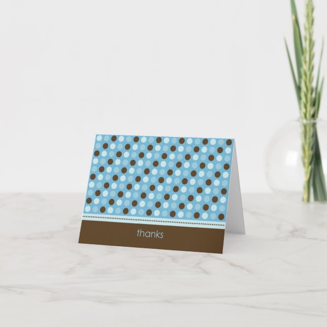 Carte de remerciements Pointe Polka pour bébé pers (Devant)
