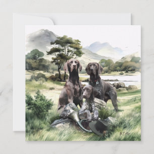 Carte De Remerciements Pointeur à poils courts allemand