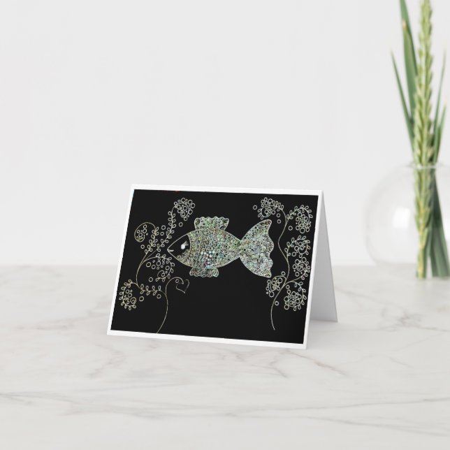 Carte De Remerciements Poisson magique (Devant)