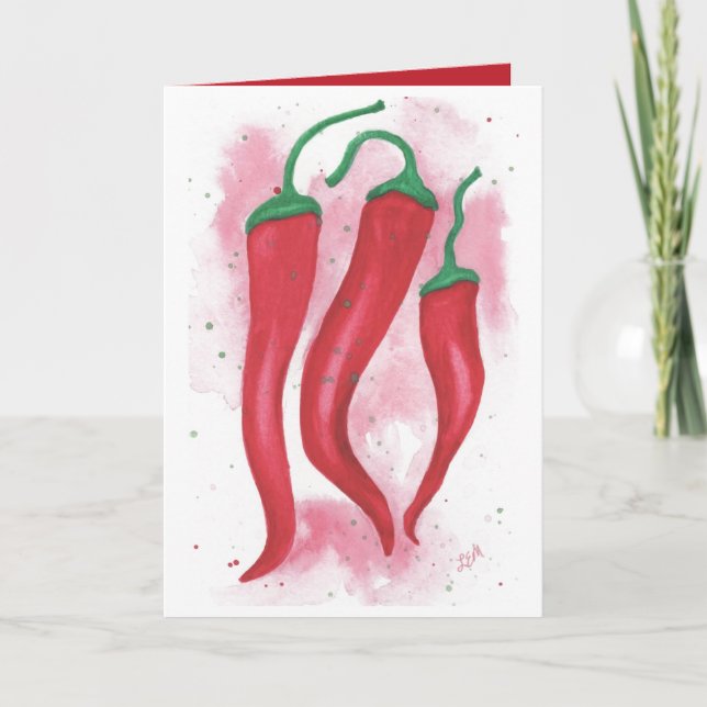 Carte De Remerciements Poivrons épicés (Devant)