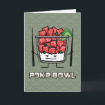 Carte De Remerciements Poke bowl Hawaii crudités de salade de poisson cho<br><div class="desc">J'adore les boules de poke pour le déjeuner ! Poisson frais à l'huile de sésame et piment concassé avec un bon riz onctueux. Grande salade de poisson hawaïen très populaire aux États-Unis. Merci pour regarder Happy Foods Designs! S'il vous plaît visitez-nous sur facebook : @happyfood sdesign Twitter :@FoodsAreHappy</div>