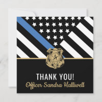 Police Blue Line American Flag Premier répondant