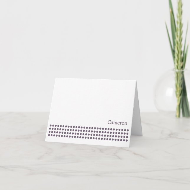Carte De Remerciements Polka Dot Stripe Blank Note (Devant)