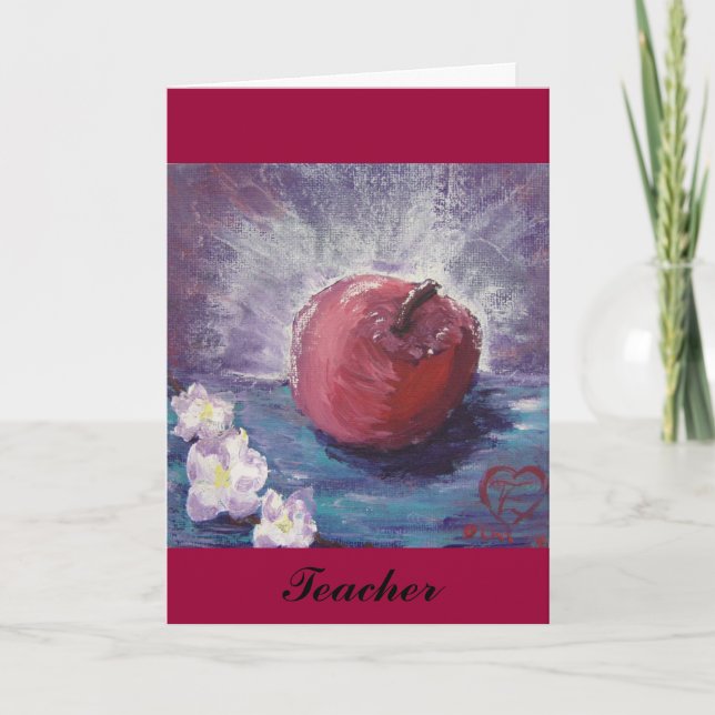 Carte De Remerciements pomme de ressort, professeur (Devant)
