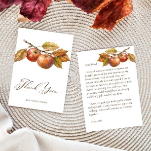 Carte De Remerciements Pommes pour toujours après la chute de la pomme do