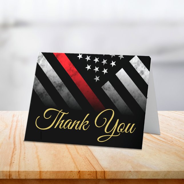 Carte De Remerciements Pompier Retraite Service d'incendie pompier (Firefighter Retirement Fire Department Fireman Thank You Card)