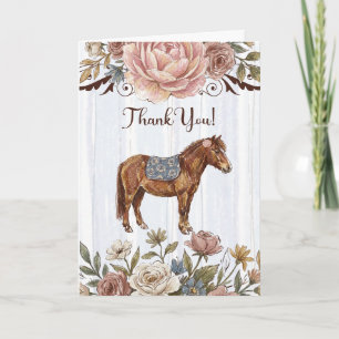 Carte De Remerciements Poney