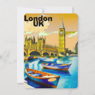 Carte De Remerciements Pont de la Tour de Londres Peinture à l'aquarelle 