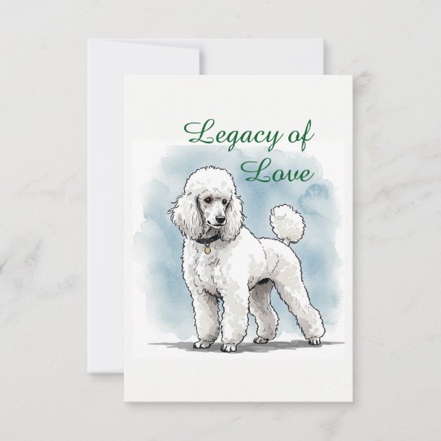 Carte De Remerciements Poodle Legacy of Love Note Card (Devant)