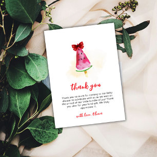 Carte De Remerciements Popcicle Prêt À Pop Ice Crème Baby shower