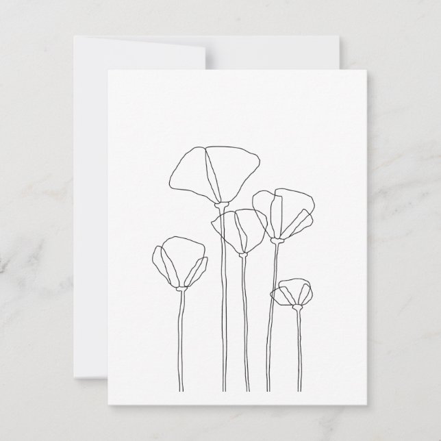 Carte De Remerciements Poppies (Devant)