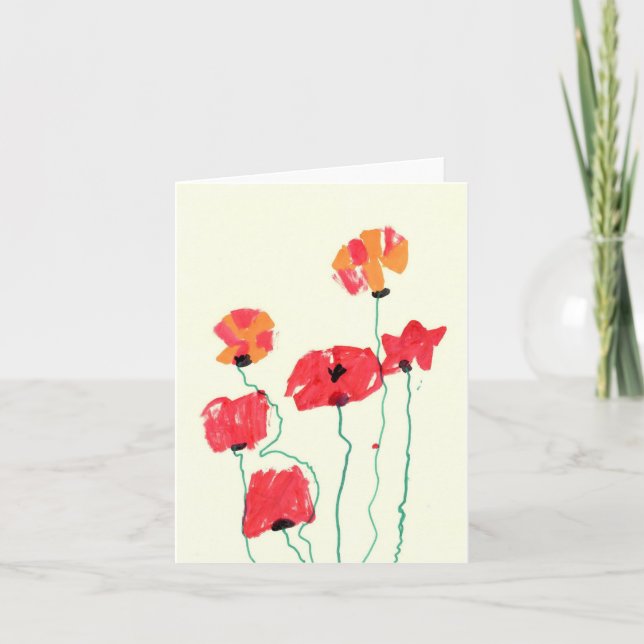 Carte De Remerciements Poppies (Devant)