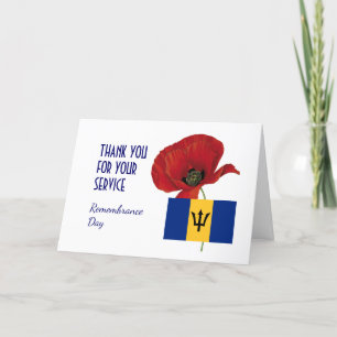 Carte De Remerciements Poppy Anciens combattants JOUR DU SOUVENIR I