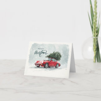 Carte De Remerciements Porsche 911 Classic Merry Christmas Card
