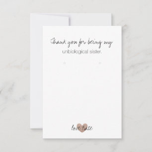 Carte De Remerciements Porte-oreille/Merci - Coeur Fab Rose Or