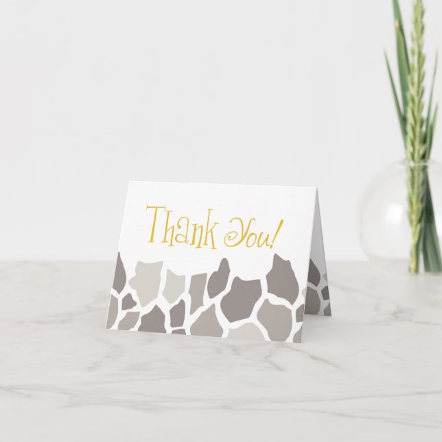 Carte De Remerciements Portrait de Giraffe Safari Thank You Card (Devant)