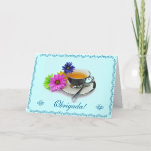 Carte De Remerciements Portugais : Obrigado/Merci