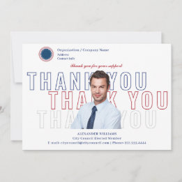 Carte De Remerciements Post-Election Campaign Donors & Volunteers