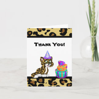 Carte de remerciements Poster de animal Leopard