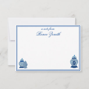 Carte De Remerciements Pot à gingembre de Versailles Chinoiserie Monogram