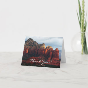 Carte De Remerciements Pot de café nuageux Rock à Sedona Arizona