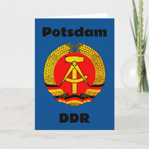 Carte De Remerciements Potsdam, Allemagne de l'Est (République démocratiq