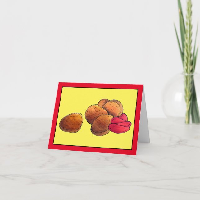 Carte De Remerciements Poulet Nuggets Ketchup Junk Fast Food Foin (Devant)