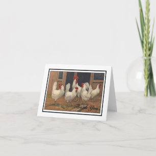 Carte De Remerciements Poulets blancs