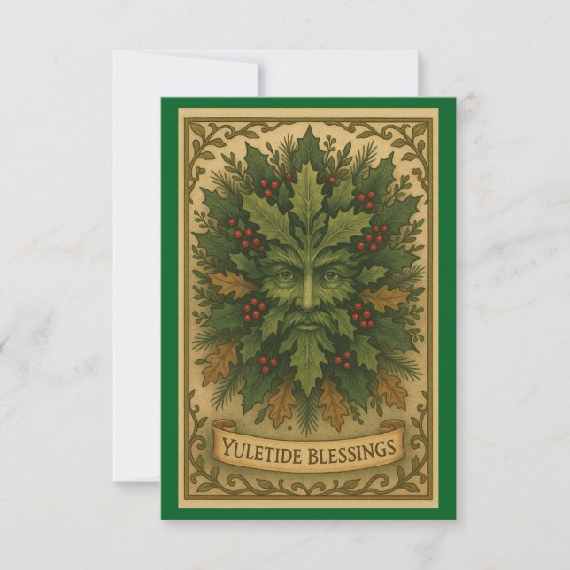 Carte de remerciements pour bénédictions de Yule (Devant)