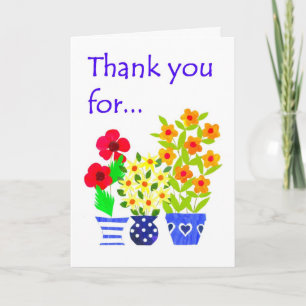 Carte de remerciements pour customiser - flower