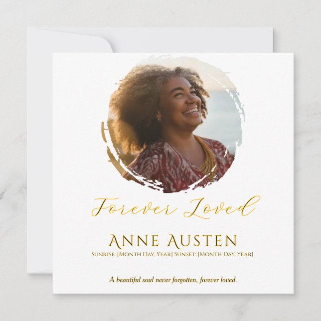 Carte de remerciements pour des funérailles (Devant)