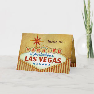 Carte de remerciements pour épouser de Las Vegas