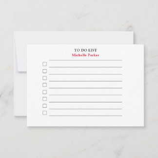 Carte De Remerciements POUR FAIRE LA LISTE Minimaliste Moderne Bornes à c