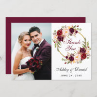 Carte de remerciements pour la couronne de fleurs 