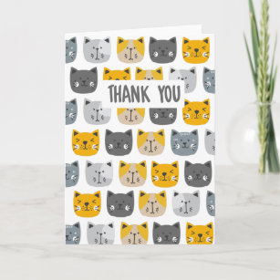 Carte De Remerciements Pour l'amour des chats
