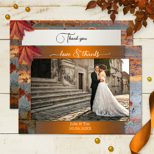 Carte de remerciements pour l'amour photo Mariage 