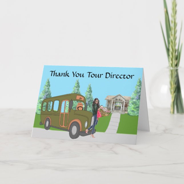 Carte de remerciements pour le Tour Director Bus & (Devant)