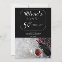 Carte de remerciements pour les 50 ans d'Olivia