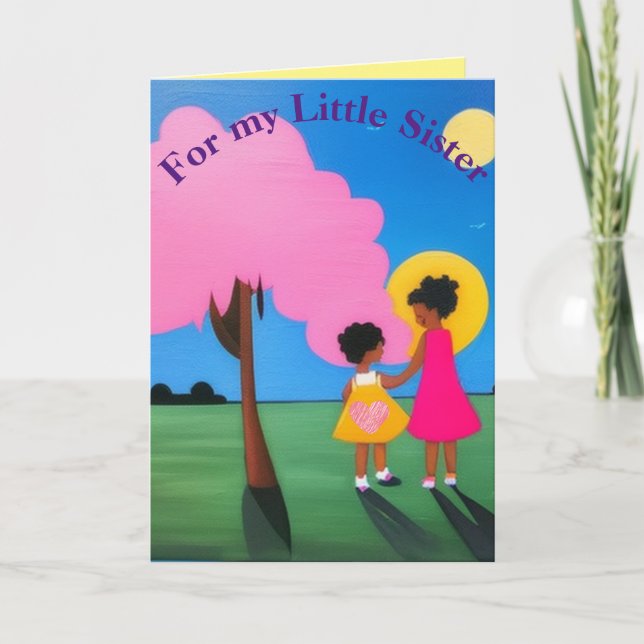 Carte De Remerciements Pour ma petite soeur (Devant)