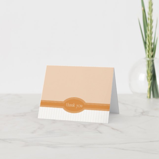 Carte de remerciements pour Mariage ou douche, ora (Devant)