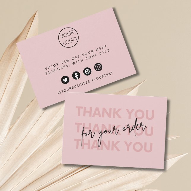Carte de remerciements pour petites entreprises po (Small Business Thank You Card For Customer)