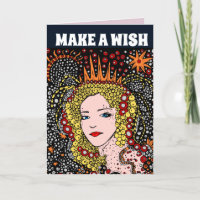 POUR SON ANNIVERSAIRE JOLIE DAME QUEEN CARDS