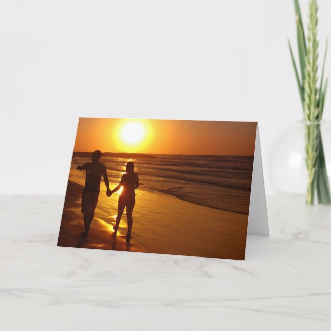 Carte De Remerciements Pour toujours, dans le coucher du soleil (Devant)